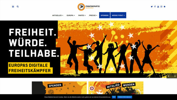 Piratenpartei Deutschland Webseite