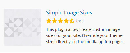 Simple Image Sizes - erstelle weitere Bildgrößen
