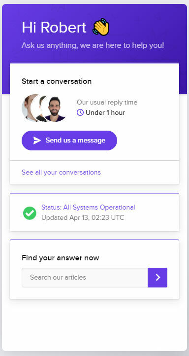 Hostinger Support per Live-Chat