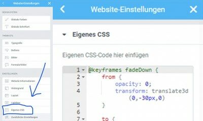 CSS Code in Elementor hinzufügen