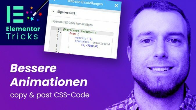 Elementor Animationen verbessern CSS
